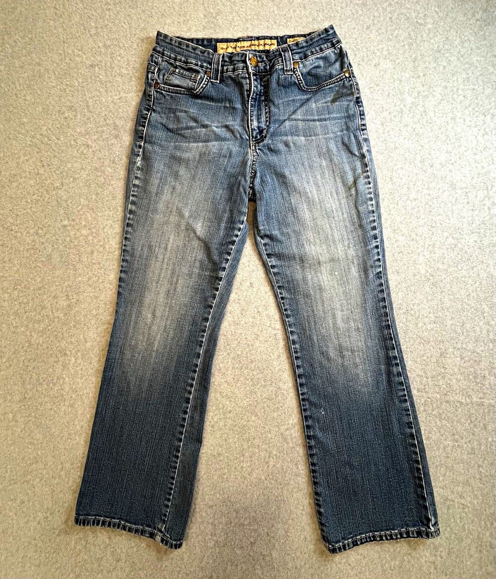 VINTAGE AMERICA JEANS Blue Medium Wash Denim Bootcut Classic Rise 10